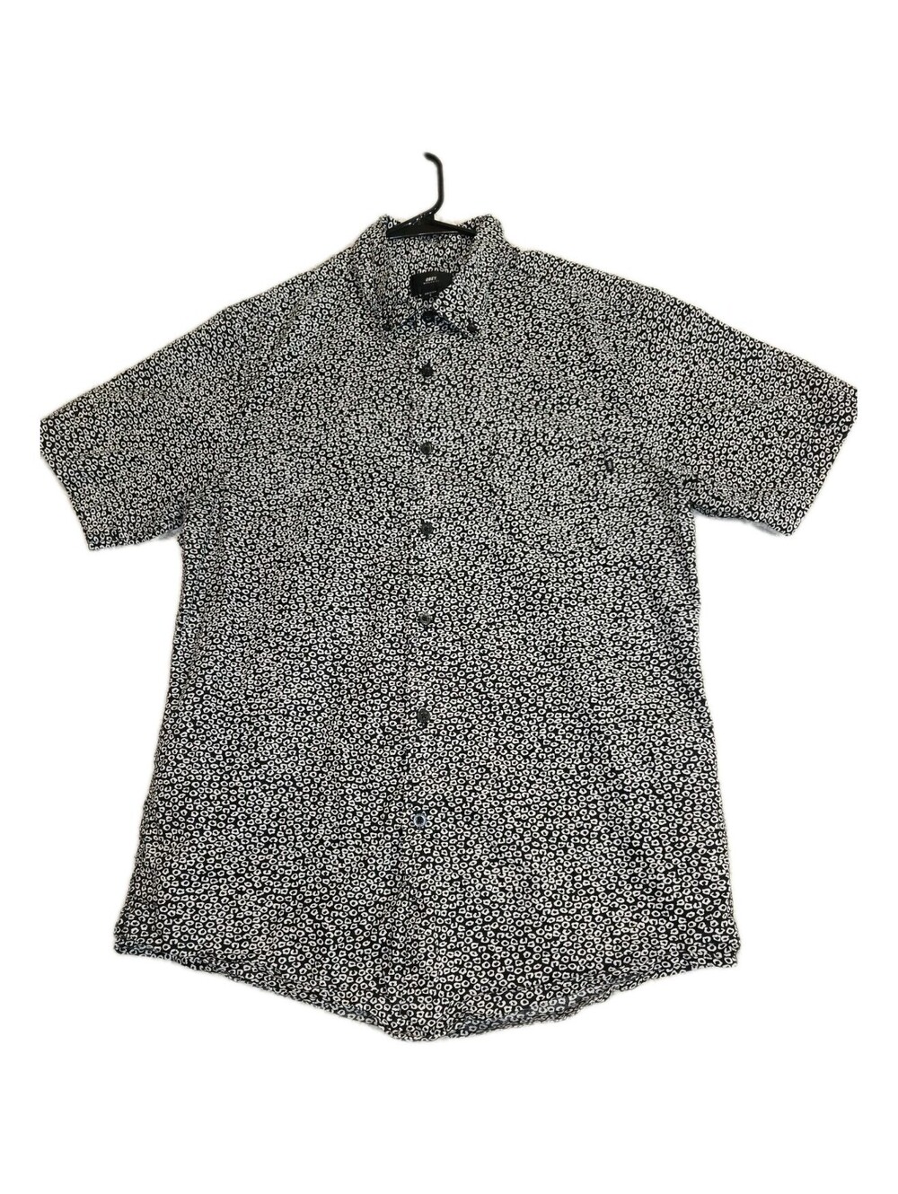 Obey Worldwide Mens Sz S Shirt Dlevve Button Down Black White Pattern